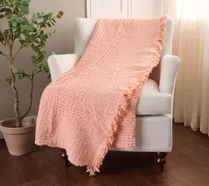 100% Cotton Yarn Dyed Waffle Knit 60x70 Throw by Kim Gravel