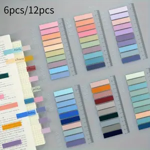 1200/2400pcs Posted It Transparent Sticky Notes Self-Adhesive BookMarkers Annotation Reading Book Clear Tab Kawaii Cute Stationery Clear Labels