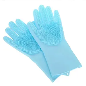 Pet Bath Gloves Silicone Dog Cat Bath Gloves Anti-scratch Imitation Bite Household Multi-functional Cleaning Supplies