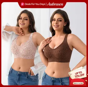 【DealsForYouDays】Aubrasen Full Coverage Wireless Jelly Bra for Women Seamless Push Up  Comfortable Everyday Bra No Underwire 210