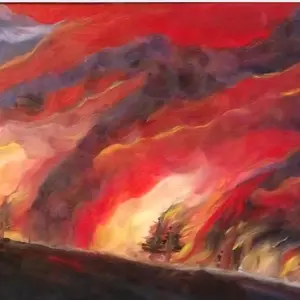 California Wildfire Art Print 16"x20"
