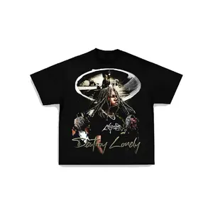 Graphic T-shirt✨ DESTROY LONELY Tee – Short Sleeve Cotton Crewneck Graphic T-Shirt, Casual Unisex Menswear Top, Soft Breathable Streetwear Tee, Oversized Summer Hip-Hop Inspired Shirt