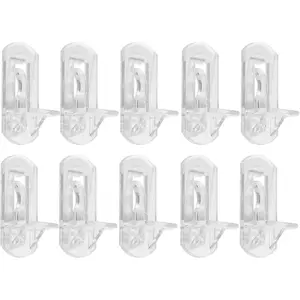 10pcs 8mm Clear Plastic Locking Shelf Support Pegs, Shelf Pins Clips Suitable for 1-3/16" Thick Shelves
