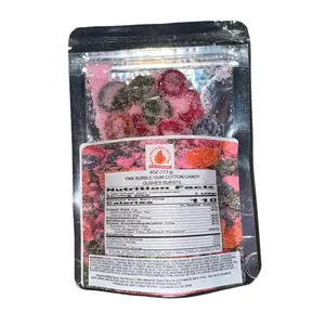 PINK BUBBLE GUM COTTON CANDY GUSHER BURSTS GUMMY SWEET CANDY SNACK BONBON