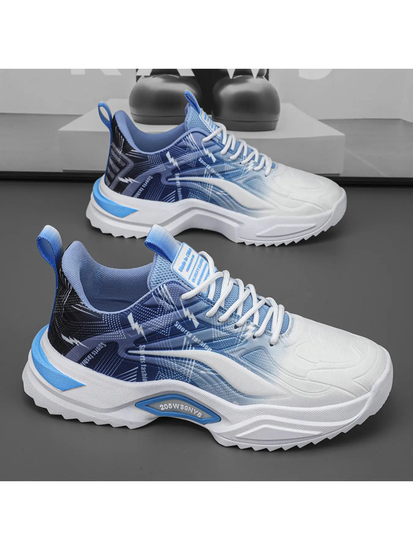 Men's Sport Casual Walking Shoes, Breathable Woven Upper, Cushioned Sole for Power Walking, Commute & Casual Exercise
