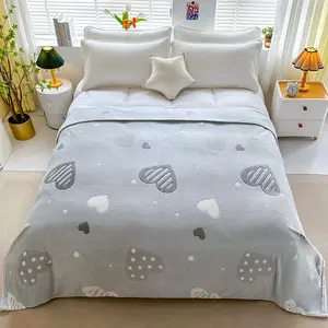 Soft Printed Throw Blanket Cozy Blanket Lightweight Breathable for Sofa Office Nap Camping Travel All Season