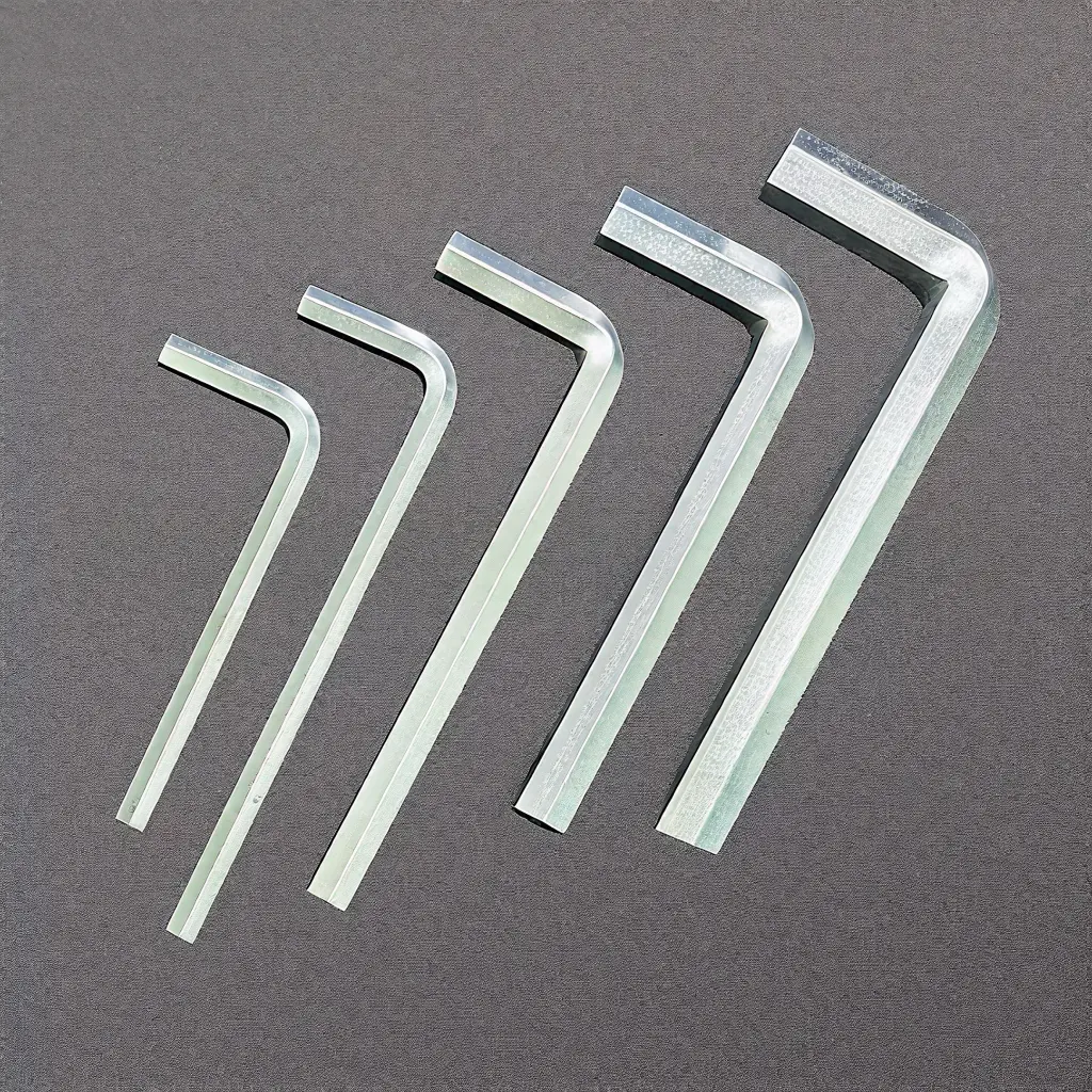 Professional 5-Piece Hex Key Set - 2mm,3mm,4mm,5mm,6mm Zinc-Plated Alloy Extra Long Allen Wrenches, Durable Flat Head Tools for Workshop & Maintenance