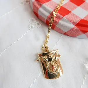 Made with Memories Strawberry Jam Jar Necklace