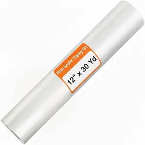 Water Soluble Stabilizer for Embroidery Topping Film, 12" x 30 Yd roll Wash  Water Soluble Embroidery Stabilizer and Topping for Machine Embroidery and Hand Sewing