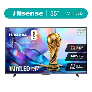 Hisense 55" M7 Series Mini-LED QLED 4K UHD Smart Google TV (55M7QG, 2025 Model) - MiniLED, Hi-QLED, HDR10+, Dolby Vision, Dolby Atmos, AI 4K Upscaler, Game Mode Plus, ALLM, Google Assistant Built-in