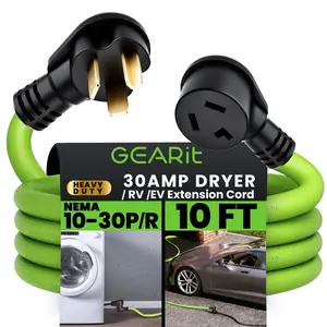 10/3 30 Amp NEMA 10-30P to 10-30R STW Extension Cord 10/3 30 Amp NEMA 10-30P to 10-30R STW Extension Cord