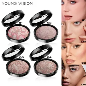 Young Vision 4 Color Five-Slice Roasted Beauty Powder Cake, Color Correcting Powder, Smooth Silky Skin Tone Correction, Ultra-Stick Foundation Makeup