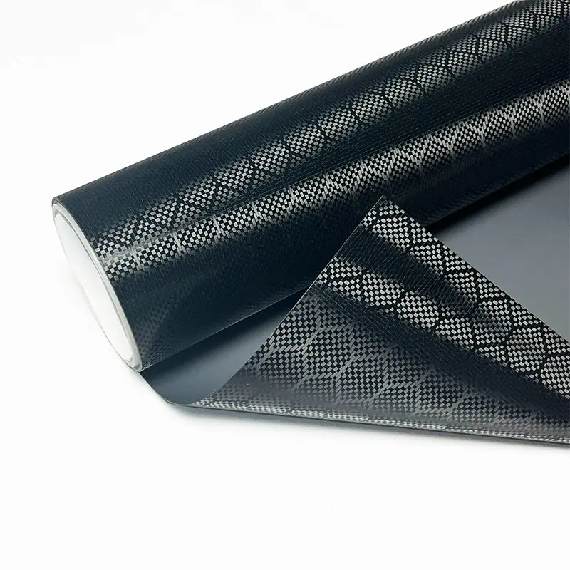 PET Liner Black Hex Carbon Honeycomb Carbon Metallic Vinyl Wrap For Cars Film With Air Release Self Adhesive DIY Car Motorcycle Bicycle Vehicle Exterior Decoration Sticker Decal