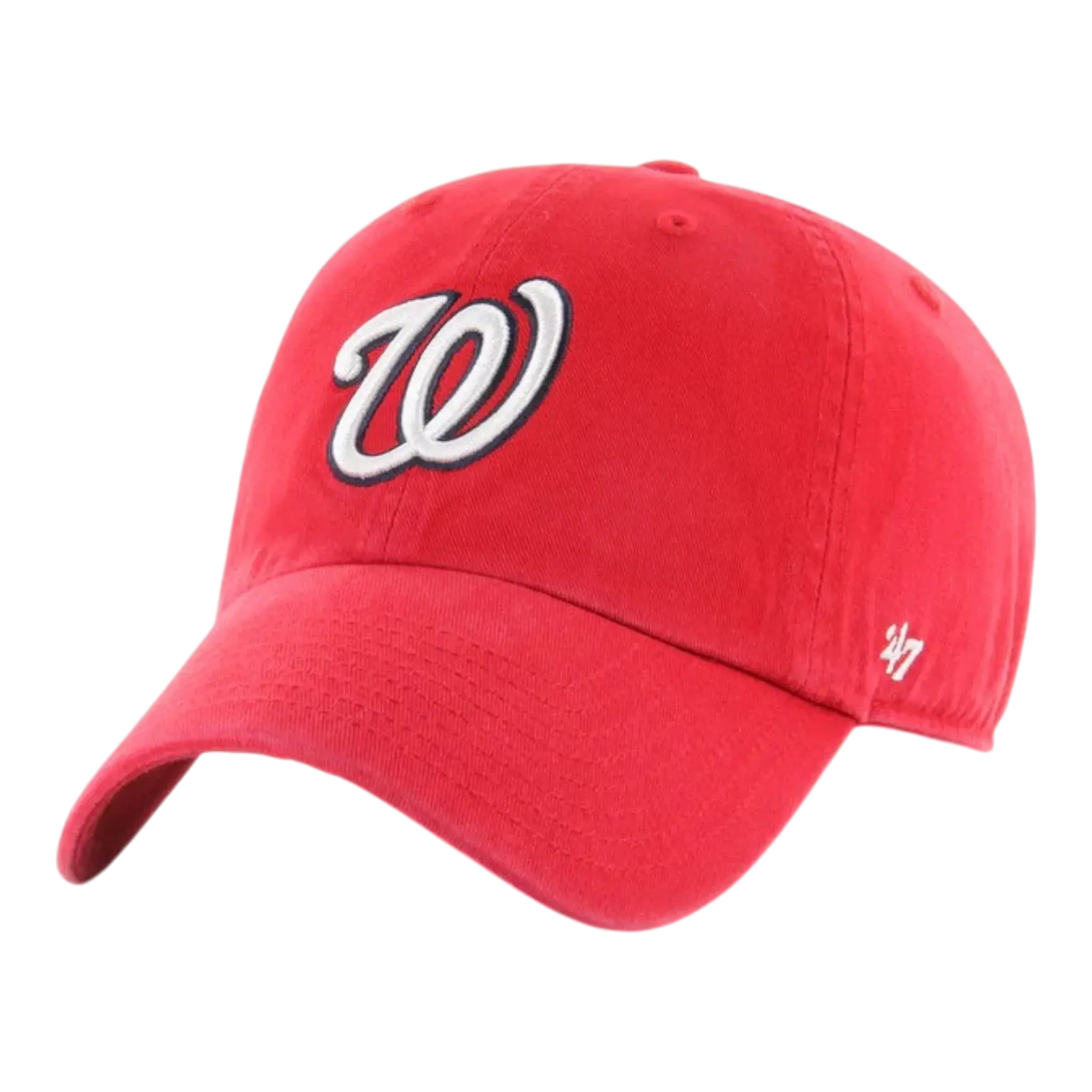 47 Brand Clean Up Washington Nationals Strapback in Red | Adjustable Cap