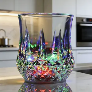 6 Pack LED Light Up Drinking Glasses, Water Activated 7 Color Changing Glowing Cups, Flash Beer Glass for Party Bar Birthday Nightclub Decor