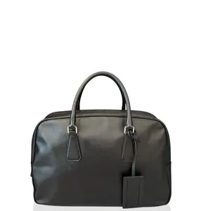 Pre-owned PRADA Leather tote bags Briefcase Saffiano Calfskin Black (wc012626a7)