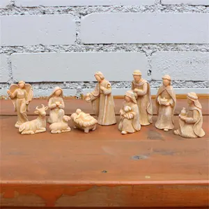 Nativity Scene Ornament, Religious Ornaments, 1 Box Resin Craft Decoration, Holiday Decoration, Religious Gift, Religious Figurines, Home Decor for Living Room Bedroom