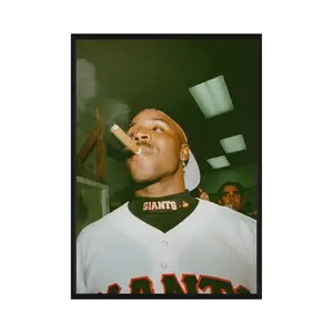 Barry B0nds Poster ,Vintage Baseball Poster, Baseball Print, Product without frame