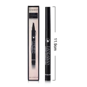 New 4-Tip 3D Eyebrow Pencil, Microblading Fork Pen, Waterproof Brow Enhancer for Eyebrow Tattooing