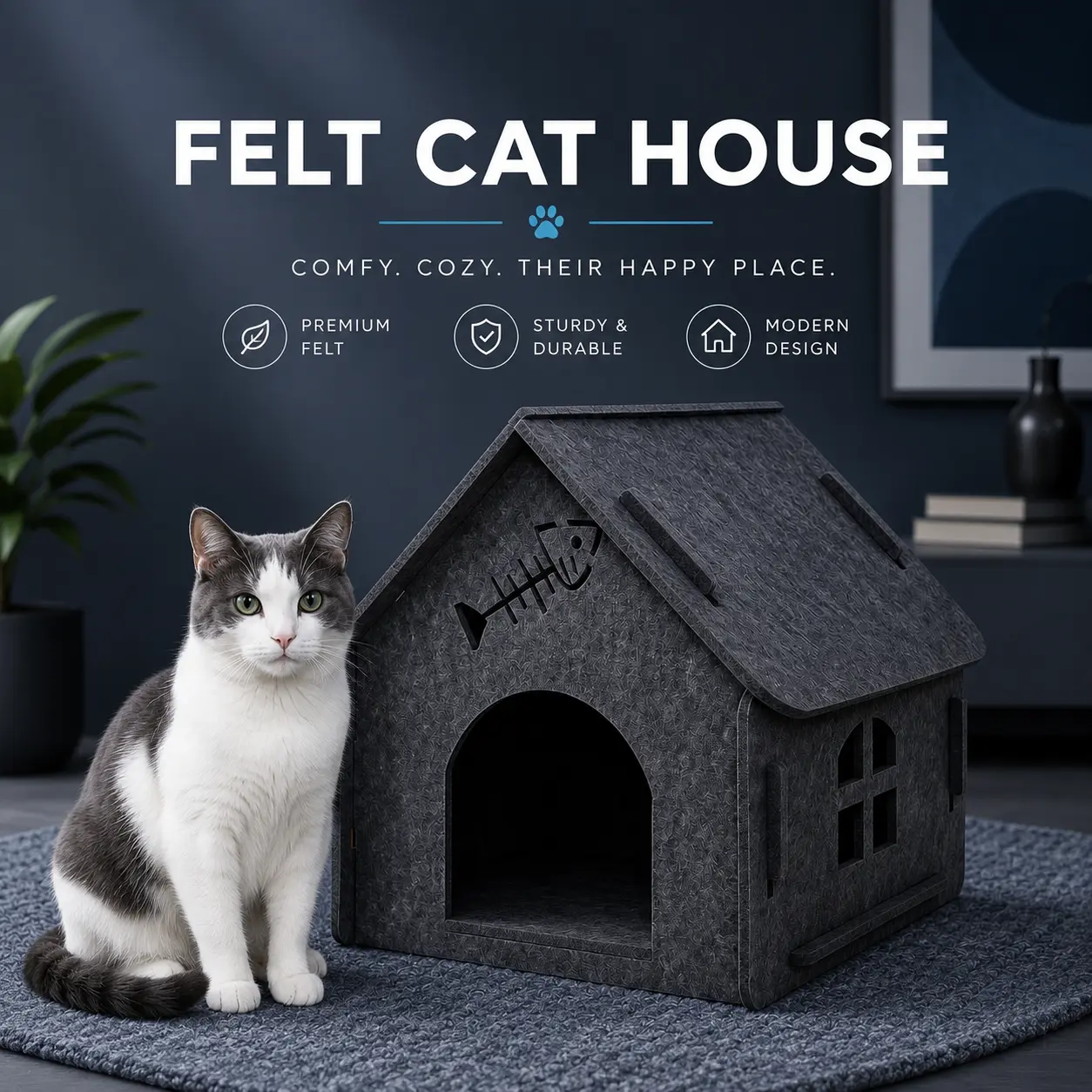 Cat Villa, Your Fur Baby Desires A Stylish Cat Bed, Durable & Matches Home Decor