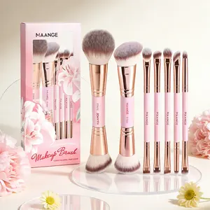 Maange 7-Piece Makeup Brush Set, Foundation Brush, Blush Brush, Powder Brush, Eyeshadow Brush, Concealer Brush, Metal Frame, Beauty Tools