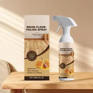 Natural Beeswax Wood Polish Spray Floor Cleaner and Restorer for Furniture Cabinets Non Greasy Wood Surface Care Shine Anti Dust Scratch Protection