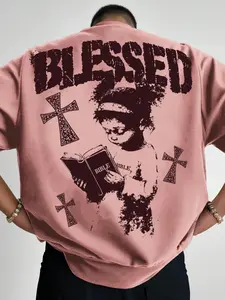Unisex Long Sleeve T-Shirt, Street Faith Style, Blessed Graphic, Casual Daily Wear, Religious Theme Light Fashion Activity, Fitted, Streetwear, Everyday