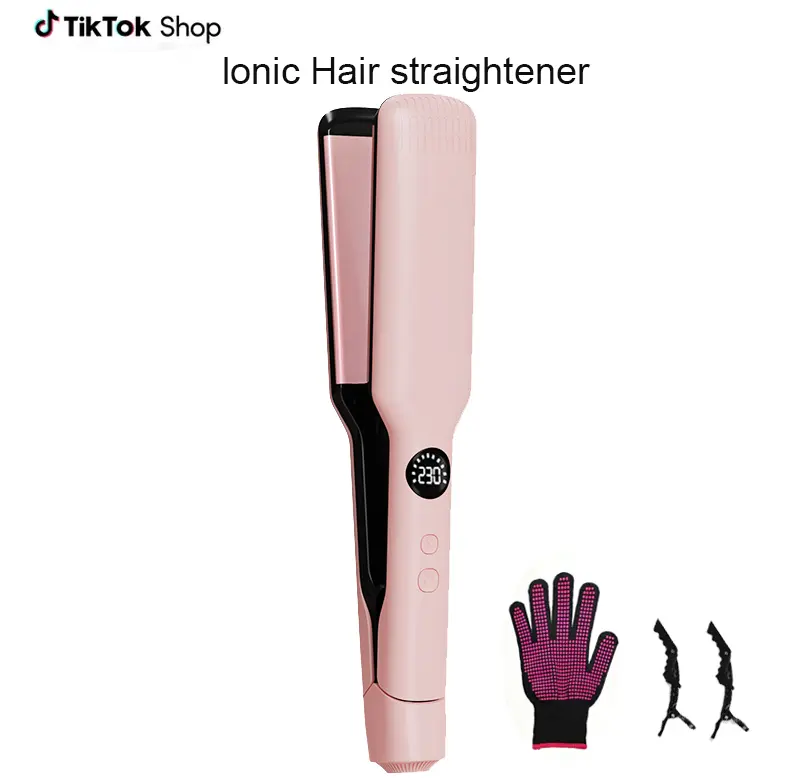 Professional Flat Iron Hair Straightener 1.97 Inch for Effortless Straightening, 11 Temp Settings, Dual Voltage, Titanium Hair Straightening Ionic Fast Heating Hair Tools，1-Pass Flat Iron Hair Straightener Christmas Gift Travel Friendly Beauty Must winter