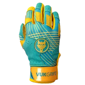 Prowler Teal & Yellow Batting Gloves POS