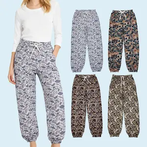 Adult women brown camouflage leggings pants Womenswear
