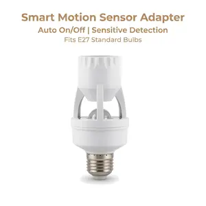 27 Bulb Pendant Light Base, Infrared Sensor, Motion Sensor, Auto On/off, Cylindrical Fixed Base, Easy Screw Socket, Home, Office, Industrial Use, Lighting Accessories