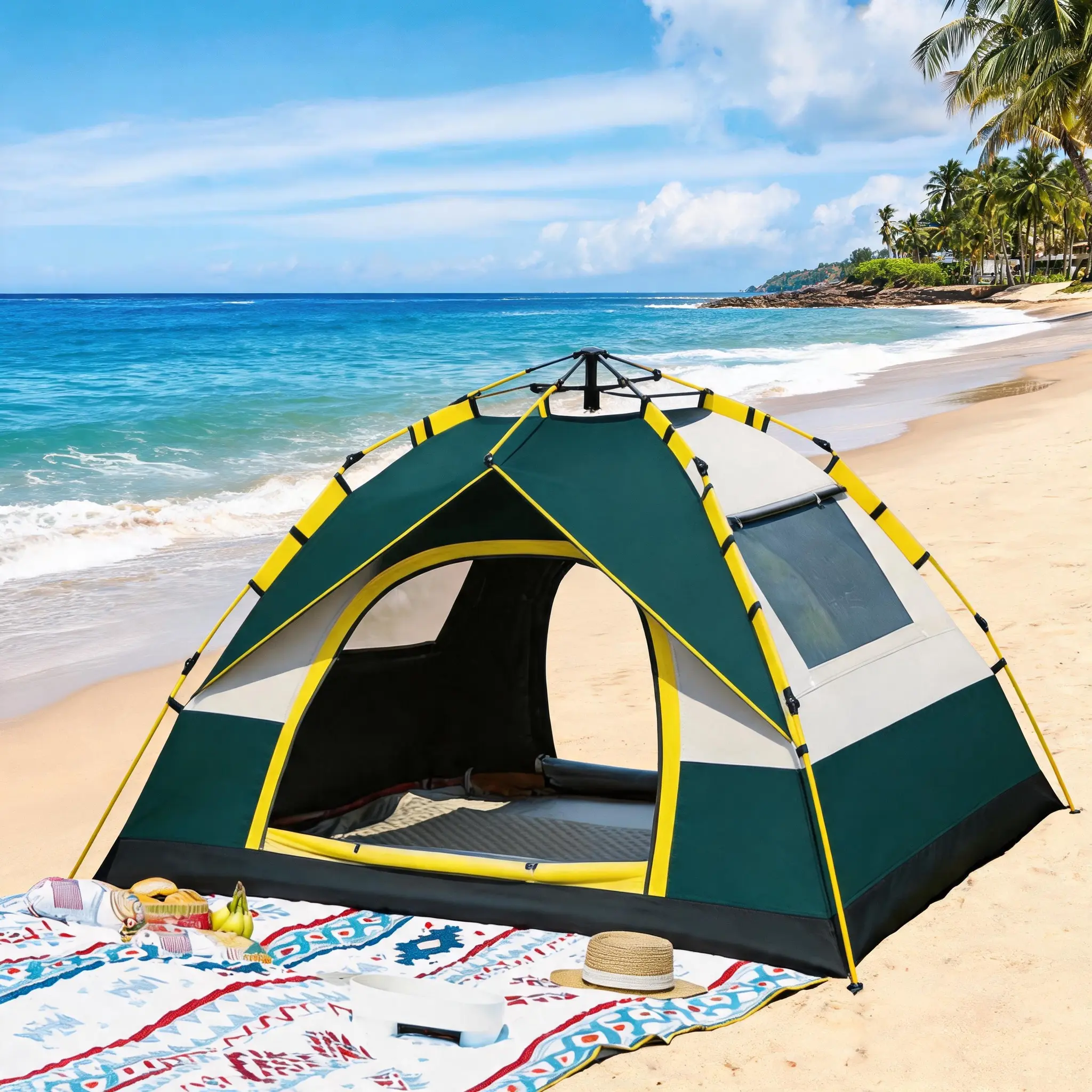 Kids' Portable Waterproof Folding Galaxy Dome Beach Tent - Instant Pop-Up Inflatable Playhouse for Outdoor Camping, Indoor Play, Ideal Toddler Birthday Gift