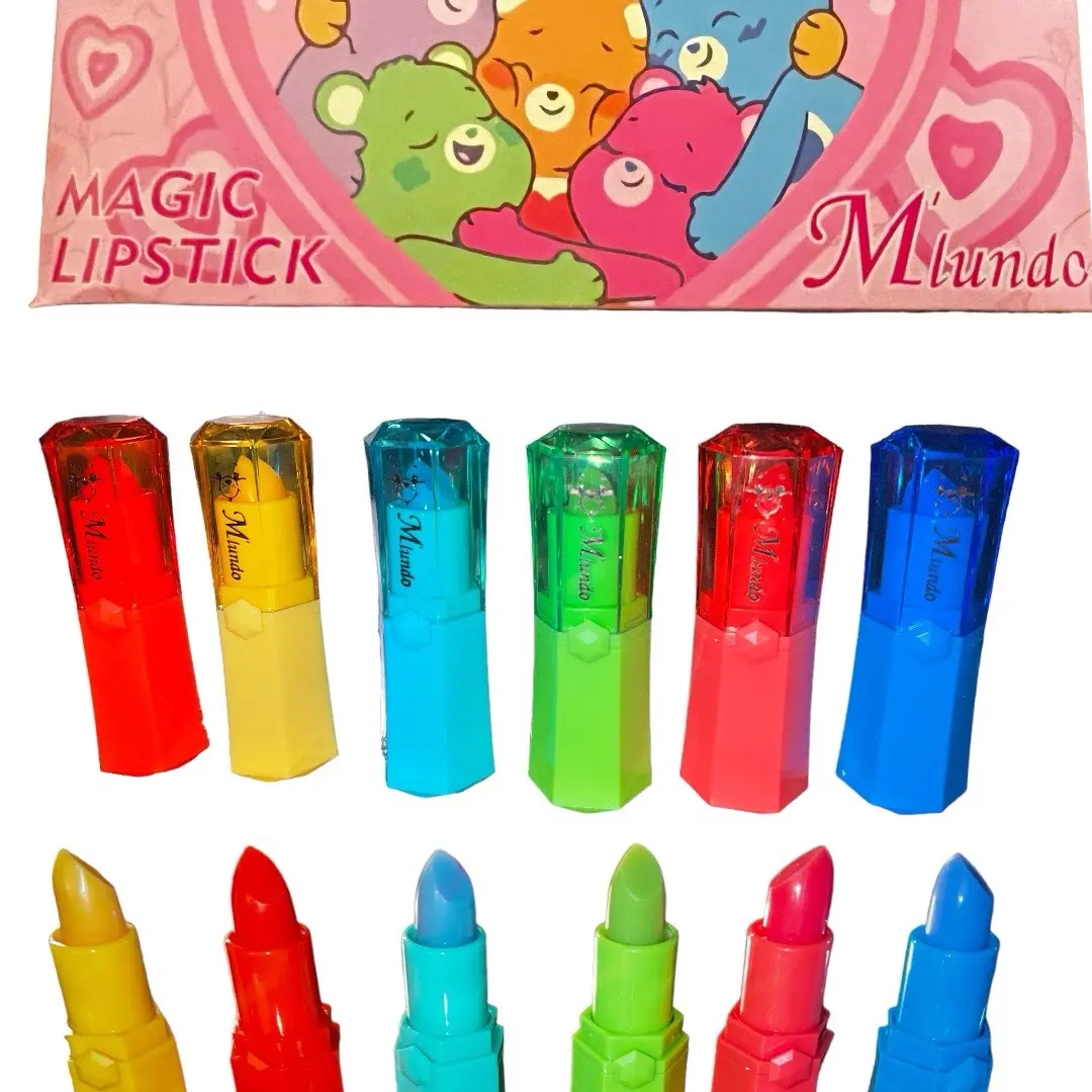 6pc MIUNDO MAGIC LIPSTICK-  Moisturizing Color ph-changing lipsticks/Cosmetics