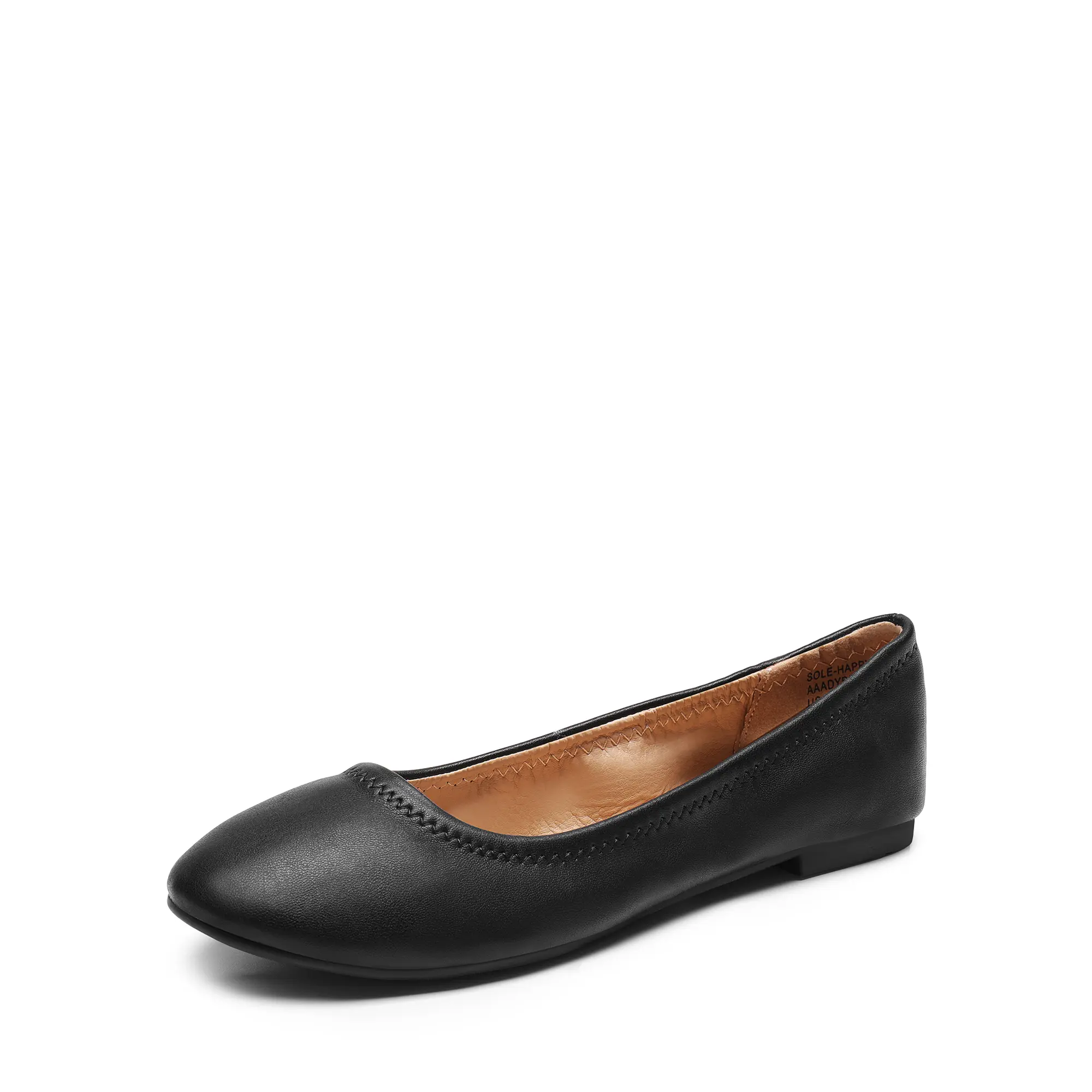 DREAM PAIRS Women's All-Seasons Soft-Soled Round-Toe Slip-On Walking Ballet Flats - Elasticized Topline, TPR Outsole, Comfortable Office Commuting Footwear
