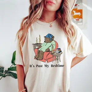 It's Past My Bedtime Sleepy Bear Tshirt, Funny Bear Meme Sweatshirt, Trendy Unisex Tshirt, Gag Shirt for Women, Sarcastic Bear Sweatshirt