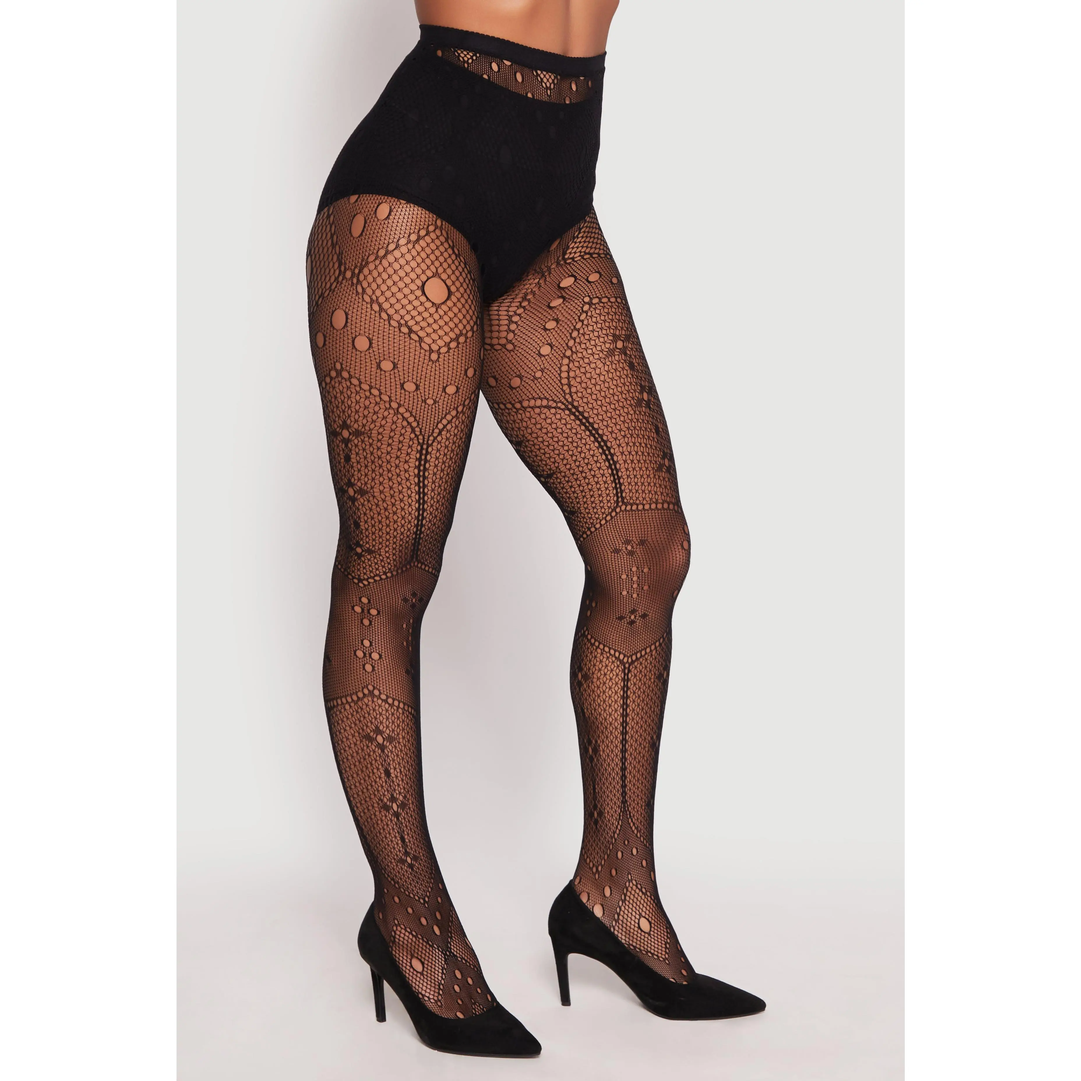 High Waisted Fishnet Tights