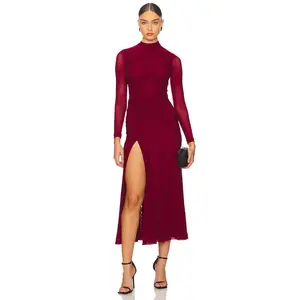 Bardot Liyana Ruched Mesh Dress in Berry Bardot Liyana Ruched Mesh Dress in Berry