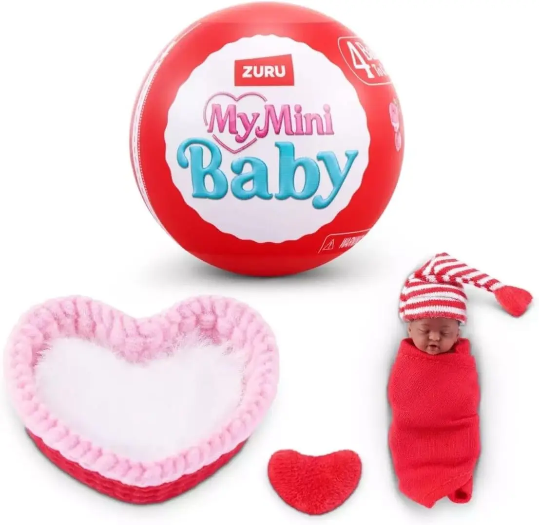 Zuru My Mini Baby Sweet Hearts Ball, Unisex Miniature Set with Surprise Figure, Accessories, 4 Different Designs, 5.5 cm High, 8 cm Wide (Series 1), Collectibles