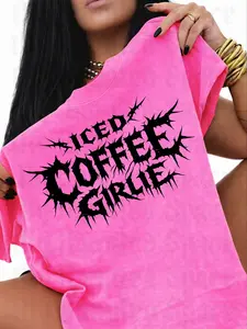 Iced Coffee Girlie Graphic Tee - My Haunted Space