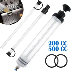 Dazone Automotive Fluid Extractor Pump Oil Change Syringes with Hose Manual Suction Vacuum Fuel Car Transfer Fluid Oil Change Evacuator