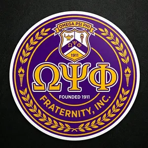 OMEGA PSI PHI Window or Helmet Decal