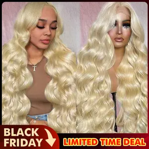 Gk 38inch 613 13x6/13x4 Lace Front Wig Human Hair 200% Density Body Wave Blonde Lace Front Wigs Human Hair Pre Plucked Blonde Wig Human Hair Eyelash Extensions