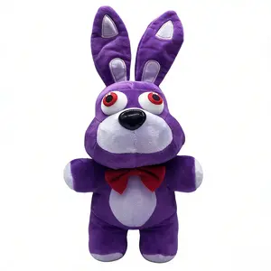 10-Inch FNAF Bonnie Plush: Purple rabbit stuffed toy, authentic replica of the classic FNAF game character. Soft and cuddly, ideal for kids, boys, girls and devoted FNAF fans.