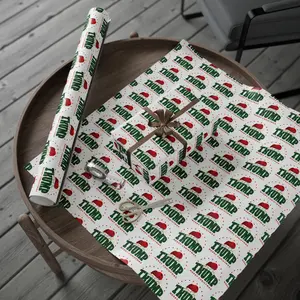 Santa Trump 'Merry Christmas' Custom Wrapping Paper Roll