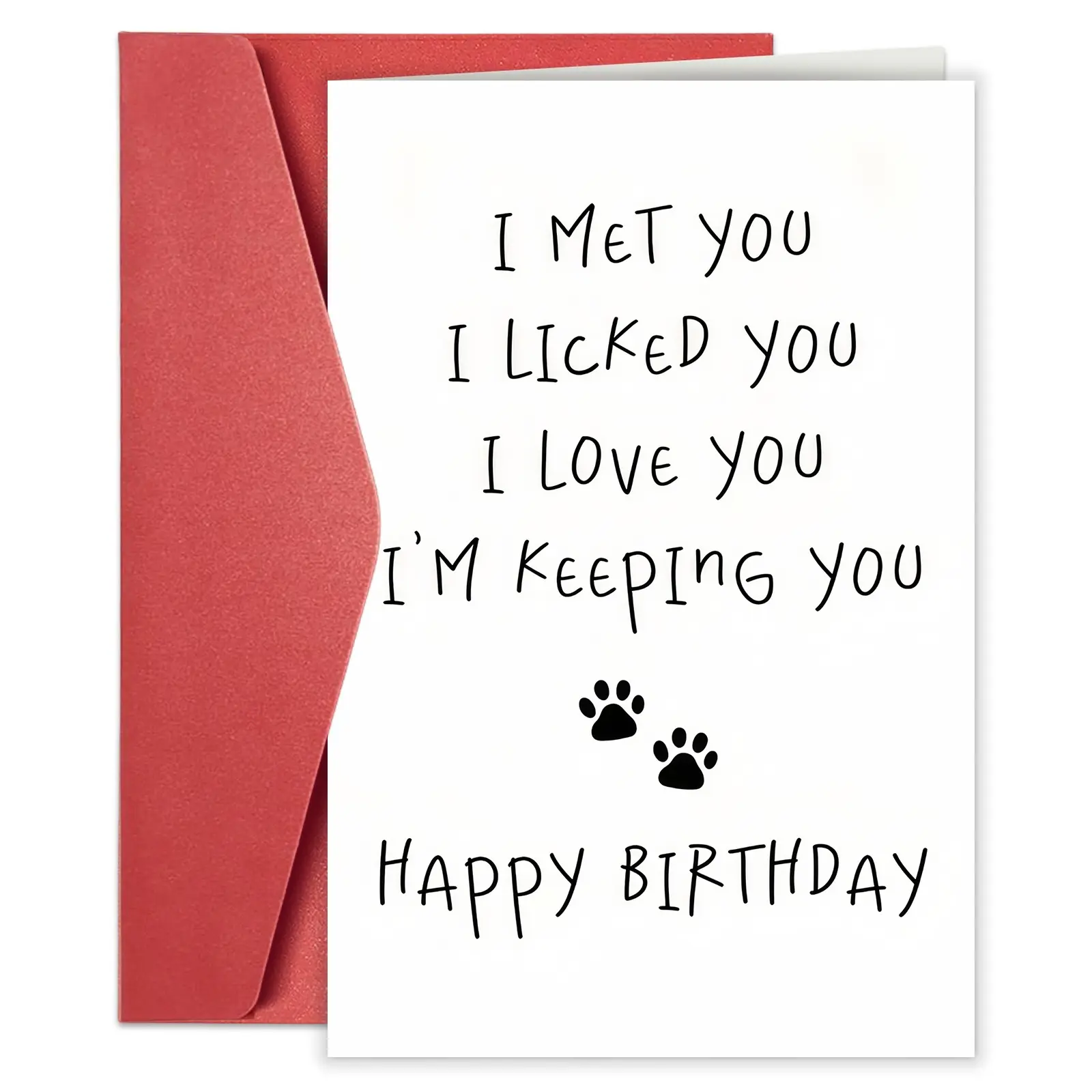1PC Amusing Birthday Card for Dogs, Fun Puppy Birthday Card for Dog Dads and Moms, Perfect Gift for Husbands, Wives, Boyfriends, and Girlfriends, Greeting Card