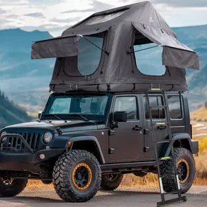 Nice C Inflatable Rooftop Tent Black & Grey SUV Camping Tent with Mattress Ladder Pump Waterproof Oxford Fabric All-Weather Protection
