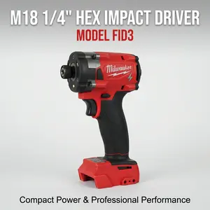 Milwaukee M18 FID3 1/4 Inch Hex Impact Driver For Overhead Cabinet & Deck Framing professional power tool 4-mode drive control nut-busting torque drill job site