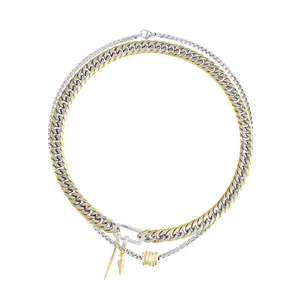 JUST CLICK NUT LAYERED NECKLACE SET