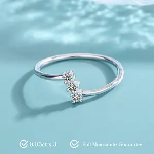 Trinity Simple Moissanite Ring S925 - Round Cut - Lore Jewelry