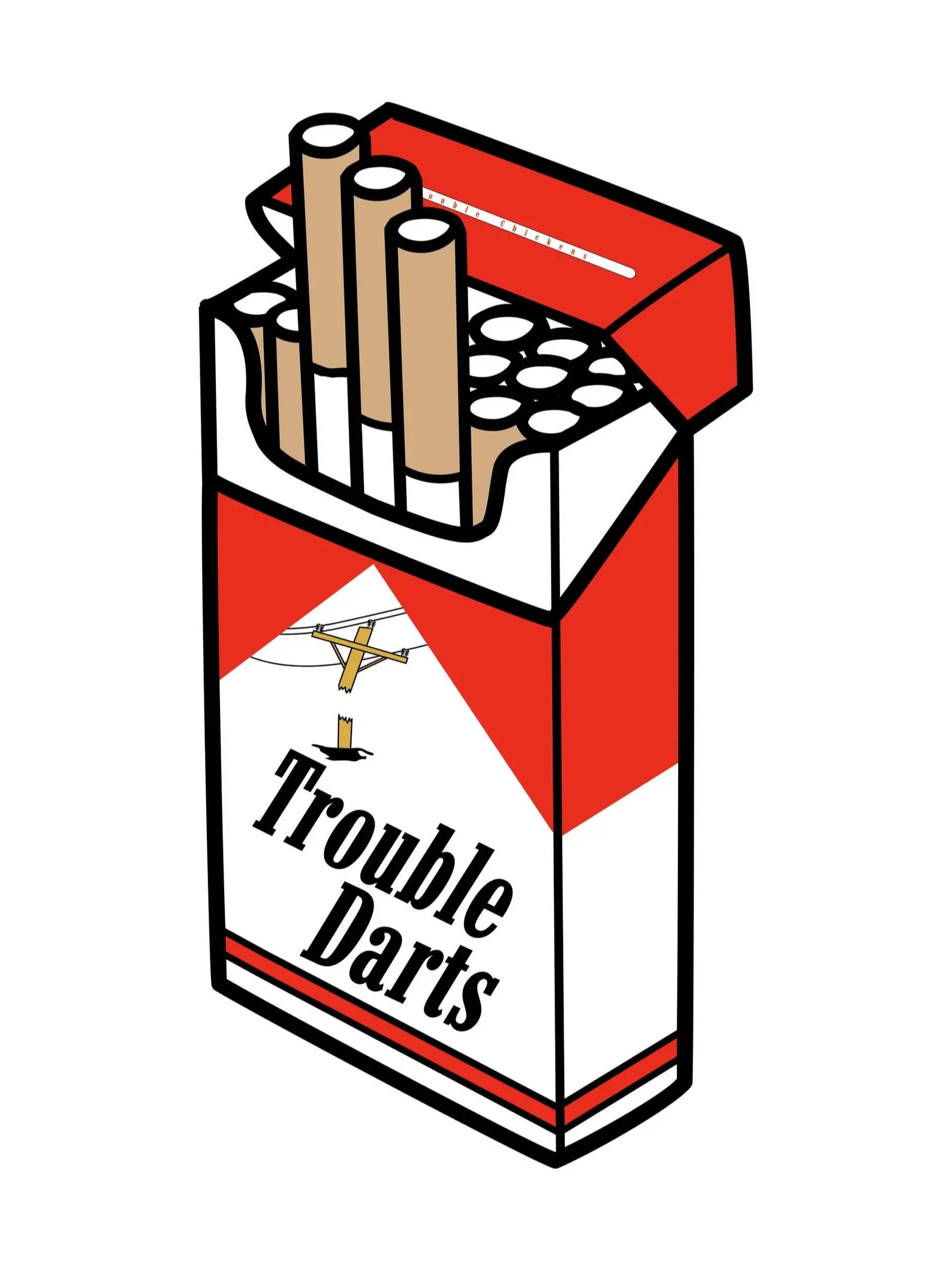 Trouble Darts Sticker